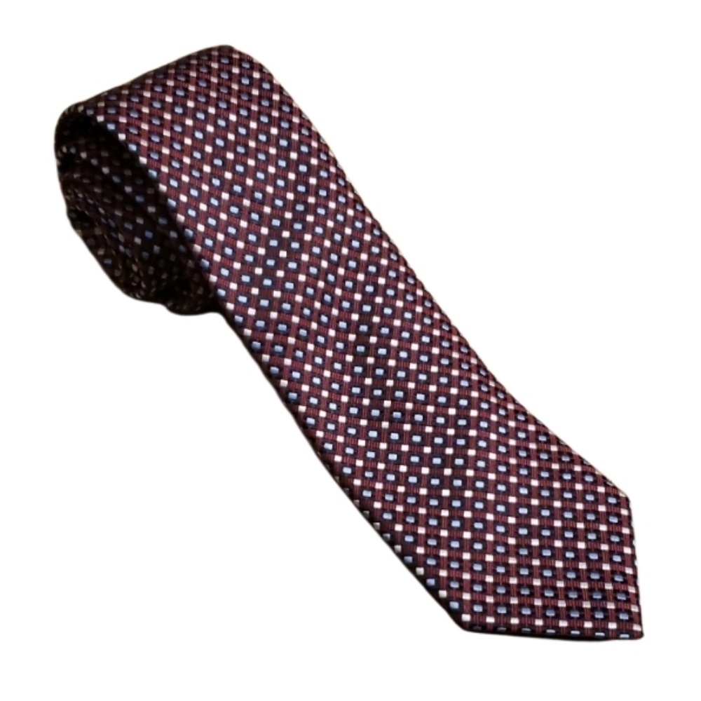 Hugo Boss Classic Red and Black Men's Tie‎ Made In Italy 100% Silk